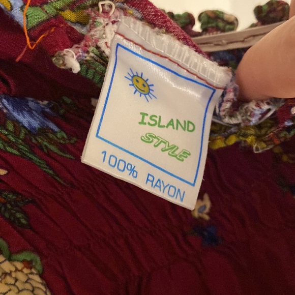 MAXI DRESS - burgundy with floral pattern - no tag - Picture 5 of 5